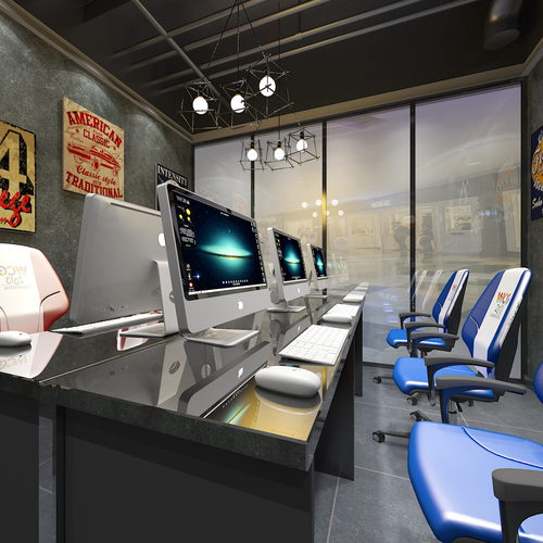 Industrial Style Internet Cafe-ID:353466996