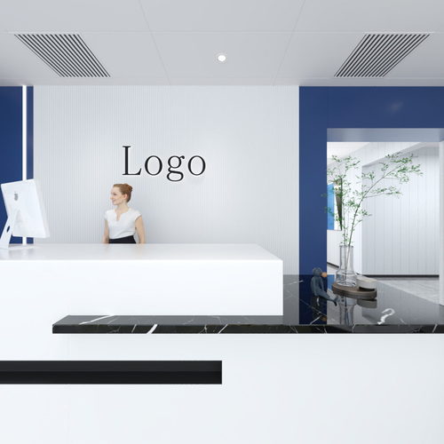 Modern Office Reception Desk-ID:964027885