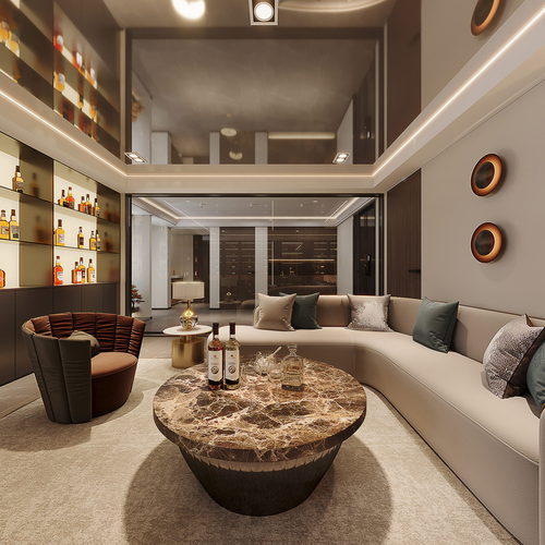 Modern Wine Cellar/Wine Tasting Room-ID:486329081