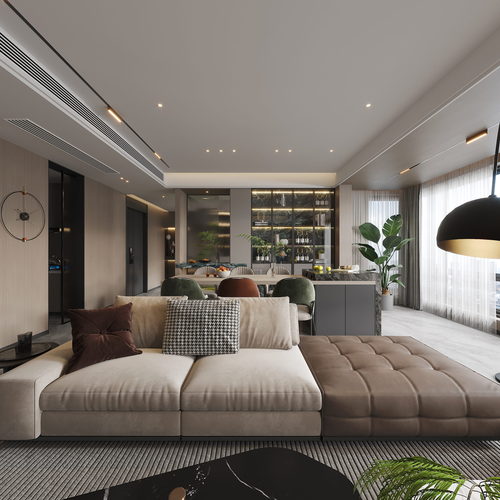 Modern A Living Room-ID:501048099