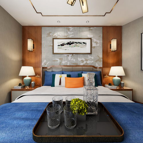 New Chinese Style Bedroom-ID:921542886