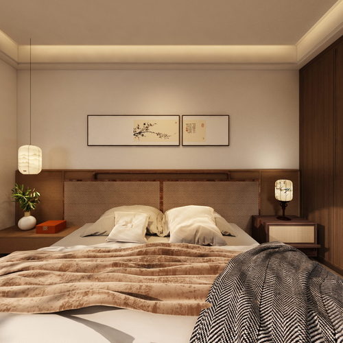 New Chinese Style Bedroom-ID:652638911