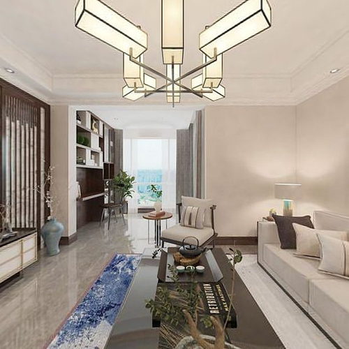 New Chinese Style A Living Room-ID:148318051