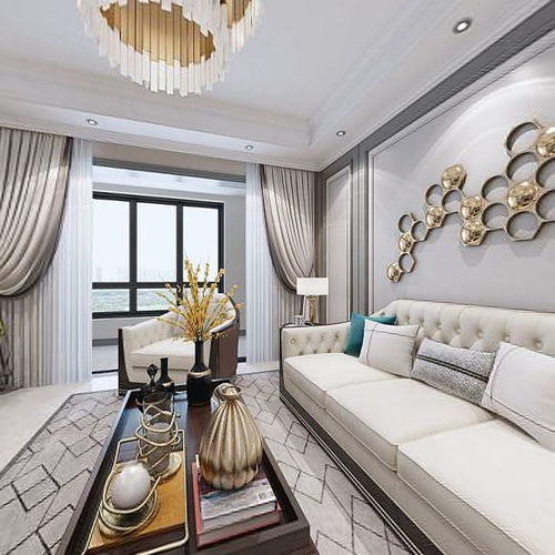 New Chinese Style A Living Room-ID:138690959