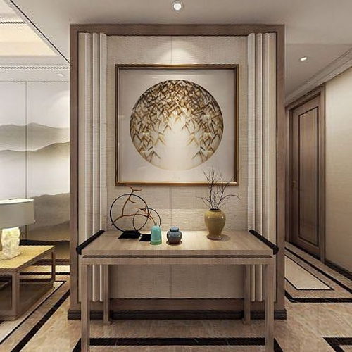 New Chinese Style A Living Room-ID:666977881