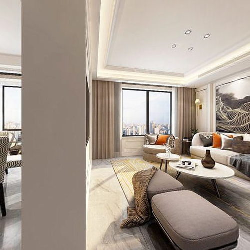 Modern A Living Room-ID:489248999