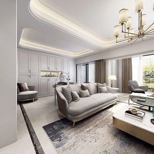 Modern A Living Room-ID:427043914