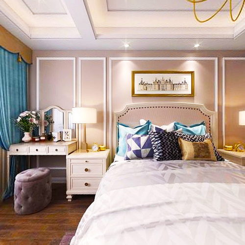 Simple European Style Bedroom-ID:416769035