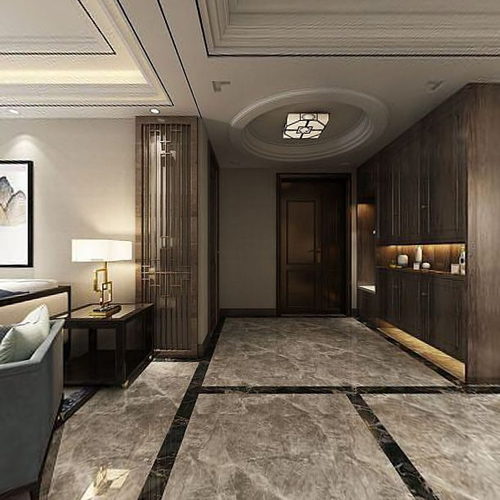 New Chinese Style A Living Room-ID:610841048