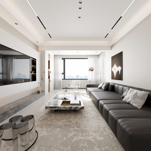 Modern A Living Room-ID:661483056