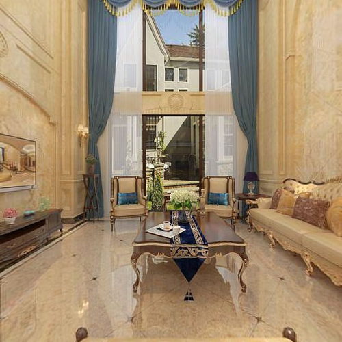 European Style A Living Room-ID:605412967