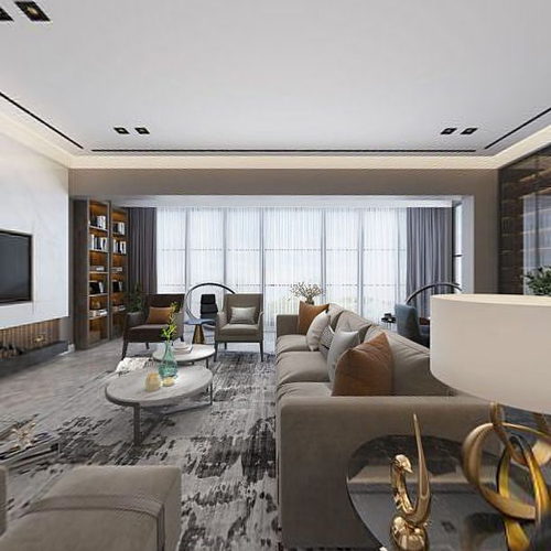 Modern A Living Room-ID:836230994