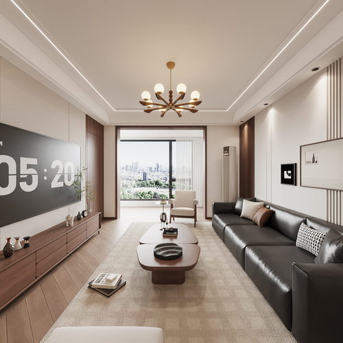 Modern A Living Room-ID:923774006