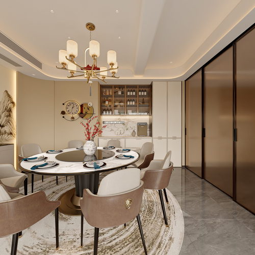 New Chinese Style Dining Room-ID:309376006