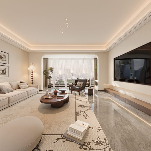 Modern A Living Room-ID:987360953