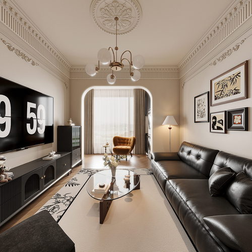 French Style A Living Room-ID:546295884