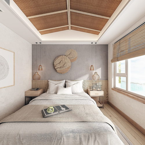 Wabi-sabi Style Bedroom-ID:267854936