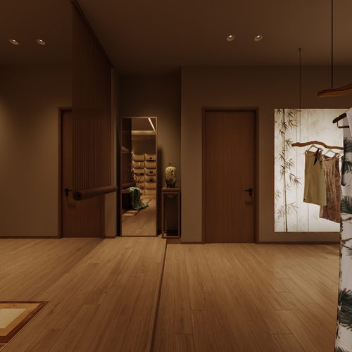 全景-现代中古风服装店-ID:867413047