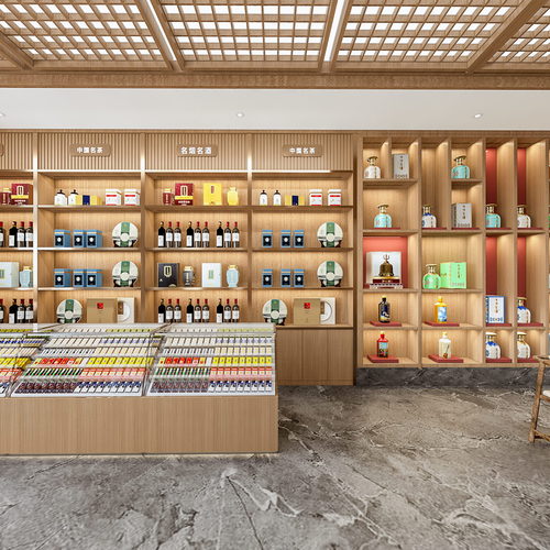 全景-新中式烟酒店-ID:341989995