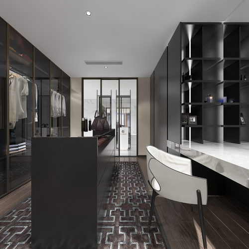 Modern Clothes Storage Area-ID:759337907
