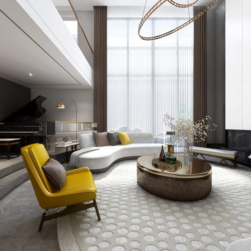 Modern A Living Room-ID:669579986