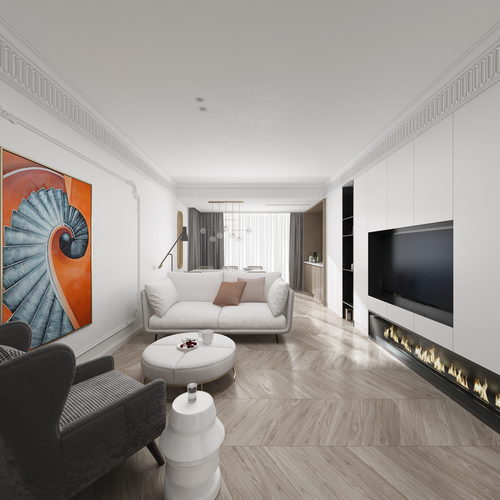 Modern A Living Room-ID:681548127