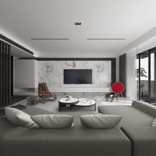 Modern A Living Room-ID:804951914