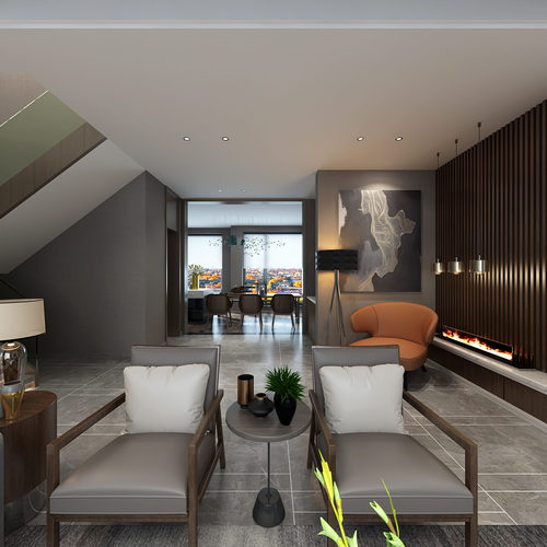 Modern A Living Room-ID:817170191