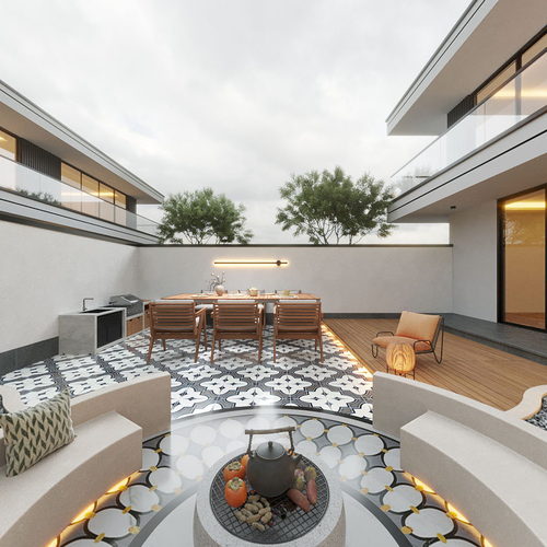Modern Courtyard/landscape-ID:504158975
