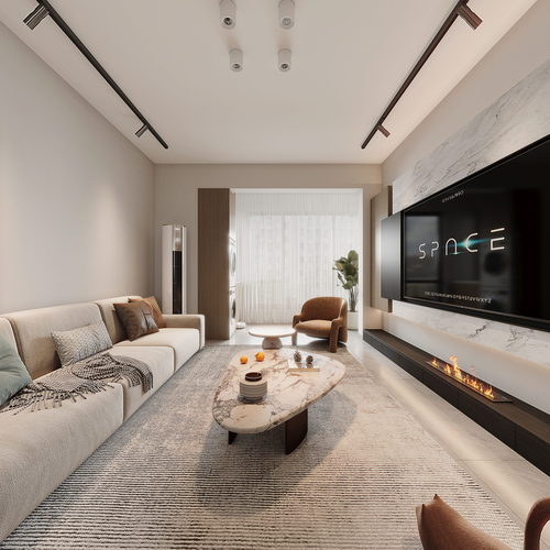 Modern A Living Room-ID:493462095