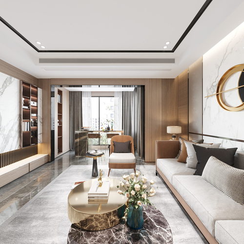 Modern A Living Room-ID:505060913