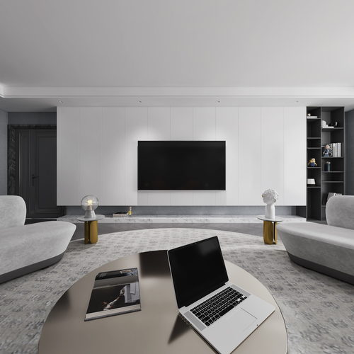 Modern A Living Room-ID:611253024