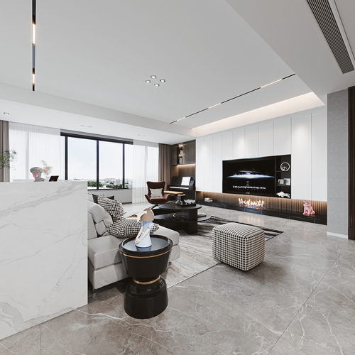 Modern A Living Room-ID:668023116