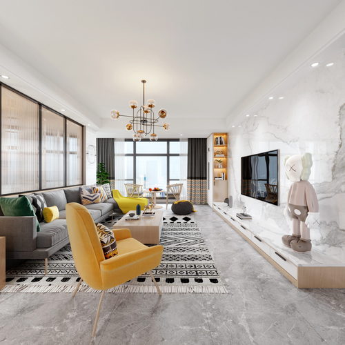 Nordic Style A Living Room-ID:518515116