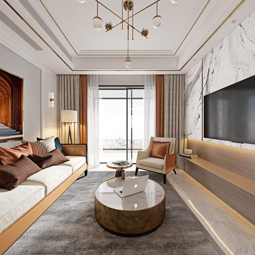 Modern A Living Room-ID:309480916