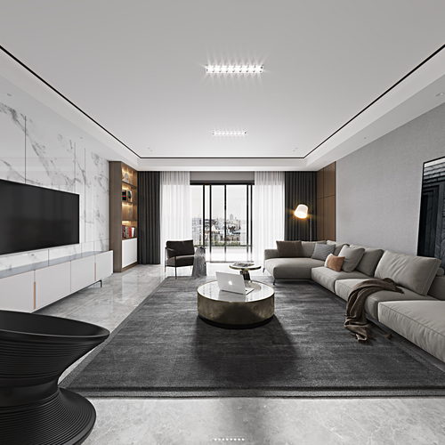 Modern A Living Room-ID:447583913