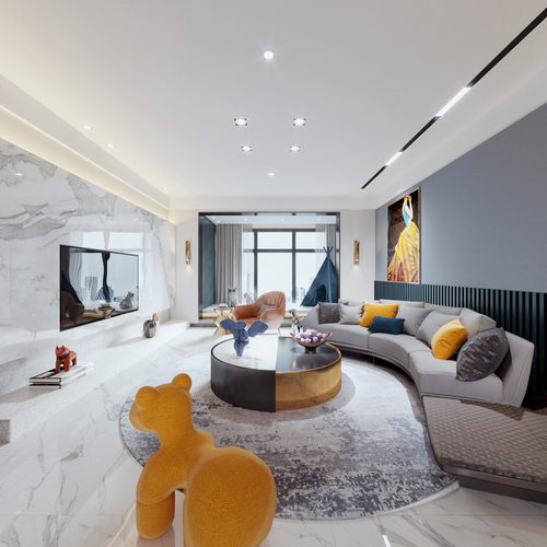 Modern A Living Room-ID:778636939