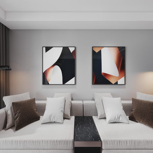 Modern A Living Room-ID:327436929