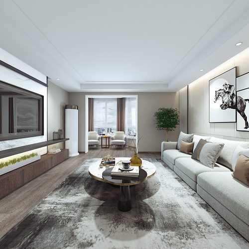 Modern A Living Room-ID:784852988