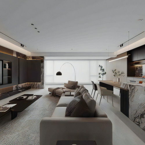 Modern A Living Room-ID:802598955