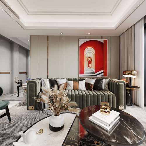 Modern A Living Room-ID:859333994