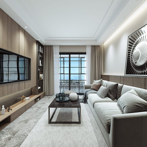 Modern A Living Room-ID:394114971