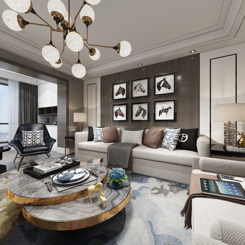 Modern A Living Room-ID:709326985