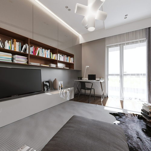 Modern A Living Room-ID:876808886