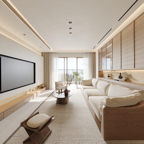 New Chinese Style A Living Room-ID:575073007