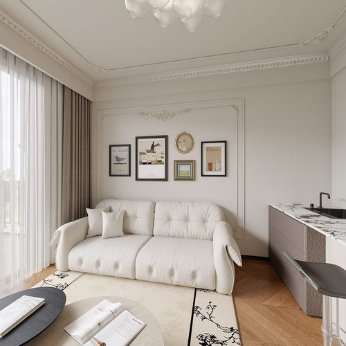 French Style A Living Room-ID:249810933