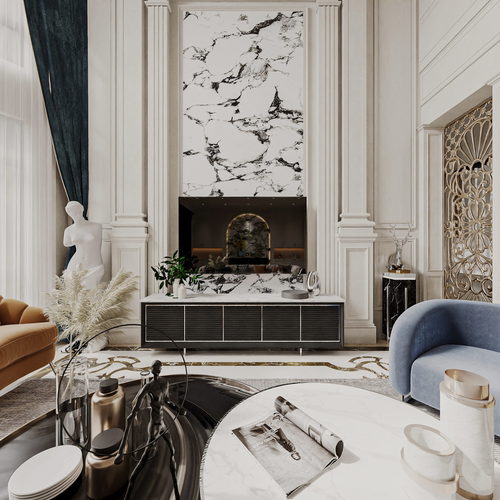 French Style A Living Room-ID:544955024