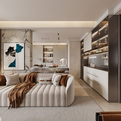 Modern A Living Room-ID:297529779
