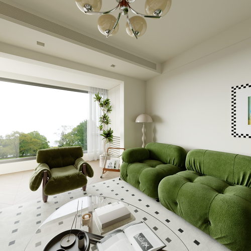 French Style A Living Room-ID:584290982