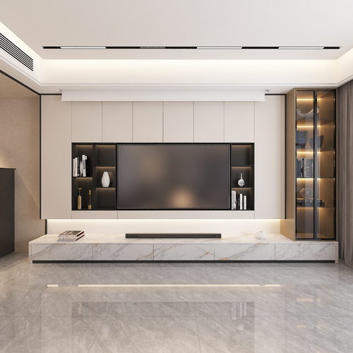 Modern A Living Room-ID:646857985